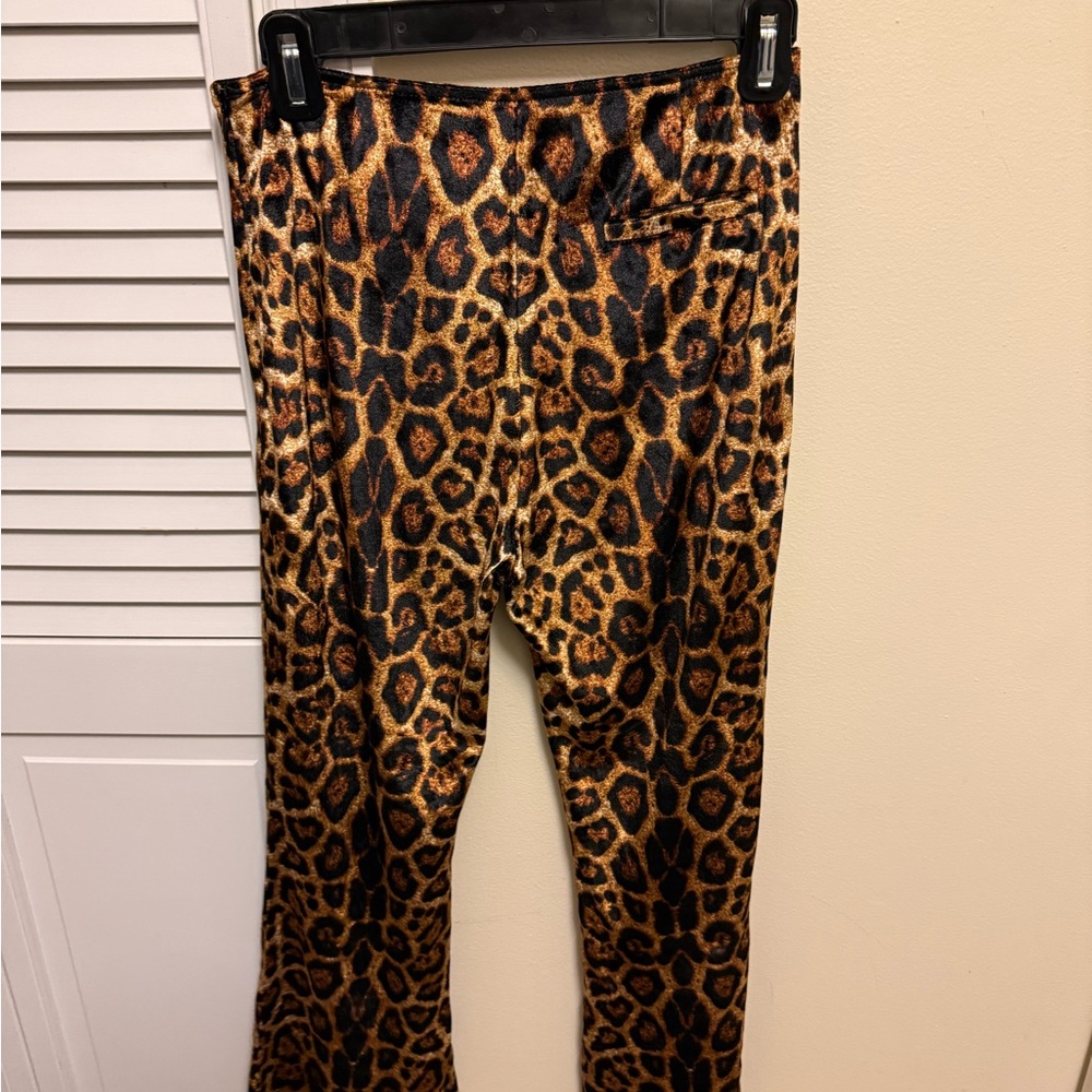 Opening Ceremony (Callipygian) Velvet Leopard Cropped Flare Pant